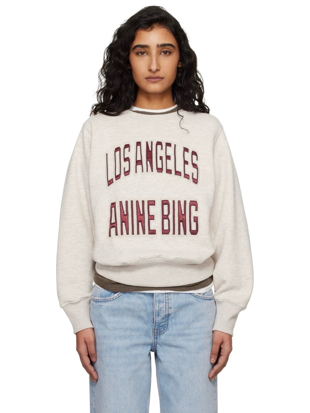 ANINE BING
Beige Harry Shrunken Sweatshirt | NWT